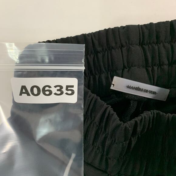 Maniere De Voir 4 Womens Reflective Piped Cargo Pants Black Modern - Picture 4 of 10